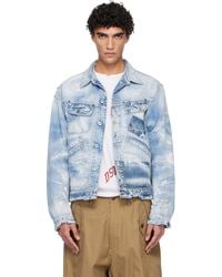 DSquared² - Dsqua2 Light Ripped Wash '70s Denim Jacket - Lyst