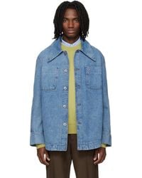 Ami Paris - Cotton Ami De Coeur Denim Worker Jacket - Lyst