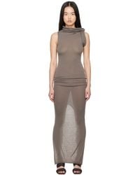 Rick Owens - グレー Hollywood Banded T マキシワンピース - Lyst