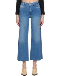 FRAME - Blue Le Palazzo Crop Jeans - Lyst