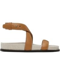 Totême - Toteme Tan 'the Leather Chunky' Sandals - Lyst