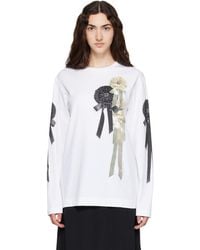 Simone Rocha - Ribbon Rosette Print Long Sleeve T-Shirt - Lyst