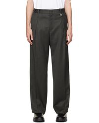 WOOYOUNGMI - Gray Tapered Trousers - Lyst