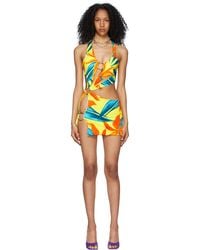 Louisa Ballou - Ssense Exclusive Yellow & Blue Sex Wax Dress - Lyst
