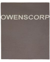 Rick Owens - Écharpe de style couverture subhuman gris et blanc cassé - Lyst