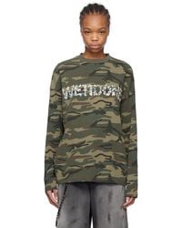 we11done - Sparkle Logo Long-Sleeved T-Shirt - Lyst