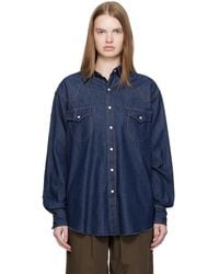 Carter Young - Ssense Exclusive Denim Western Shirt - Lyst