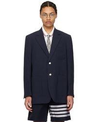Thom Browne - Navy Striped Blazer - Lyst