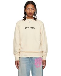 Palm Angels - White Embroidered Sweater - Lyst