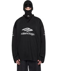 Balenciaga - T-shirt à manches longues noir à logos 3b sports - skiwear - Lyst