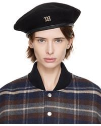 MISBHV - Casquette Noire En Laine À Logo - Lyst