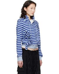 OPEN YY Appliqué Zipup Sweatshirt in Black | Lyst