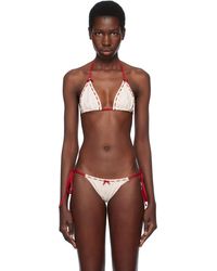 Frankie's Bikinis - Haut De Bikini Triangulaire Nick Blanc Cassé Édition Bella Hadid - Lyst