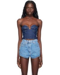 Magda Butrym - Corset Denim Tank Top - Lyst