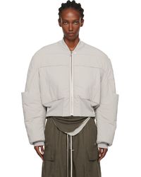 Rick Owens - Off- Concordians Girde Cropped Bomber Down Jacket - Lyst
