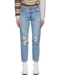 Levi's - Distressed Wedgie Fit Ankle Jeans - Lyst