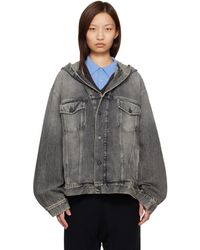 Acne Studios - Hooded Denim Jacket - Lyst