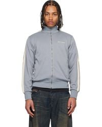 Palm Angels - Blouson De Survêtement Gris À Logo - Lyst