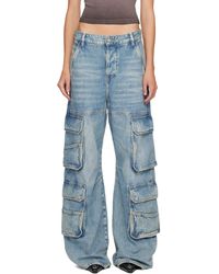 DIESEL - Blue Relaxed 1996 D-sire Denim Cargo Pants - Lyst