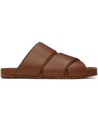 Bottega Veneta - Brown Bridge Mule Sandals - Lyst