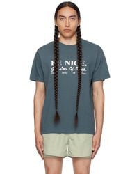 Sporty & Rich - Ssense Exclusive Blue 'be Nice' T-shirt - Lyst