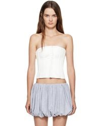 GUIZIO - Satin Corset - Lyst