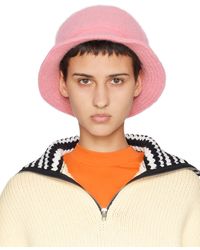 Marni - Pink Brushed Alpaca Bucket Hat - Lyst
