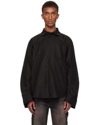 we11done - ブラック ツイストスリーブ シャツ - Lyst