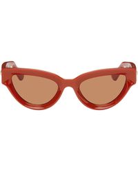 Bottega Veneta - Orange Sharp Cat-eye Sunglasses - Lyst