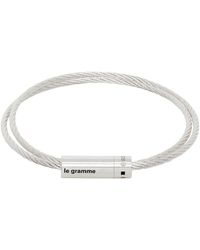 Le Gramme - Bracelet double tour 'le 9 g' argenté en câble - Lyst