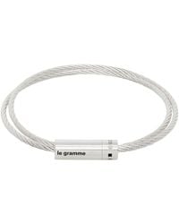 Le Gramme - シルバー Le 9g Double Turn Cable ブレスレット - Lyst