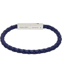 Bottega Veneta - Blue Braided Bracelet - Lyst