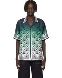 CASABLANCA - Gradient Monogram Short Sleeve Silk Shirt - Lyst