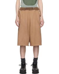 Charlie Constantinou - ブラウン ワイドカット ショートパンツ - Lyst