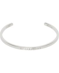 MM6 by Maison Margiela - Numeric Minimal Signature Cuff Bracelet - Lyst