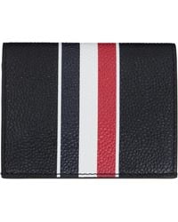 Thom Browne - Pebble Grain Rwb Stripe Double Card Holder - Lyst