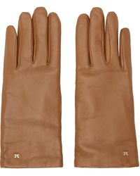 Max Mara - Gants brun clair en cuir nappa - Lyst