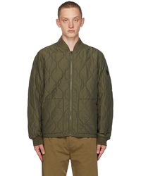 Polo Ralph Lauren - Green Quilted Bomber Jacket - Lyst