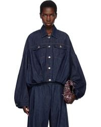 Dries Van Noten - インディゴ オーバーダイ デニムジャケット - Lyst