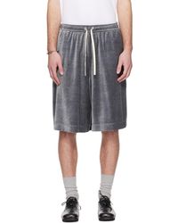 Lanvin - Bermuda Gris En Velventine - Lyst