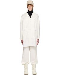 Undercover - Off-white Notched Lapel Coat - Lyst