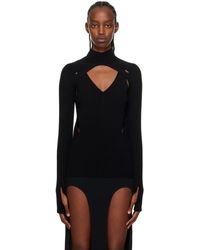 Dion Lee - Ensemble De Col Roulé Et Débardeur Skivvy Noirs - Lyst