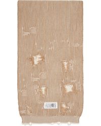 MM6 by Maison Margiela - Tan & Amended Optical Ribs Scarf - Lyst
