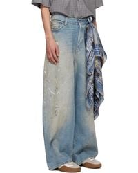Courreges Dirty Blue Baggy Jeans for Men | Lyst