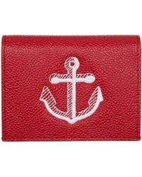 Thom Browne - Red Anchor Double Card Holder - Lyst
