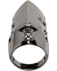 Vivienne Westwood Gunmetal Armour Ring - Multicolour
