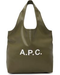 A.P.C. - Khaki Ninon Tote - Lyst