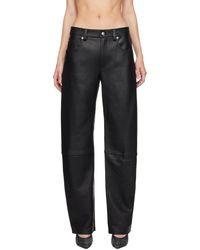 Alexander Wang - Low-Rise Five-Pocket Lambskin Leather Pants - Lyst