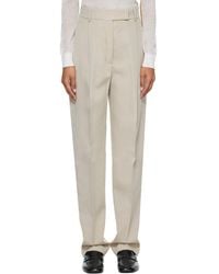 Rohe - Daria Single Pleat Straight Leg Trousers - Lyst