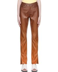 Ksubi - Orange Melrose Sunset Faux-leather Trousers - Lyst
